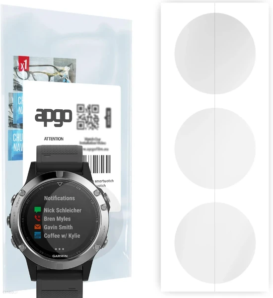 Гидрогелевая защитная пленка iLoungeMax Hydrogel Clear для Garmin Fenix 5x