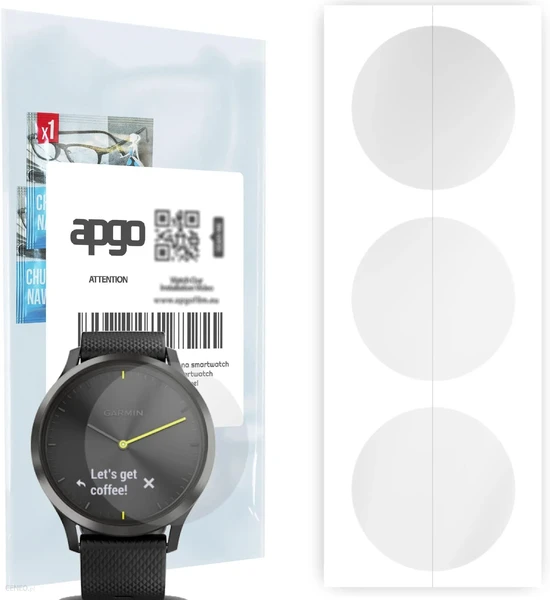 Гидрогелевая защитная пленка iLoungeMax Hydrogel Clear для Garmin Vivomove 3