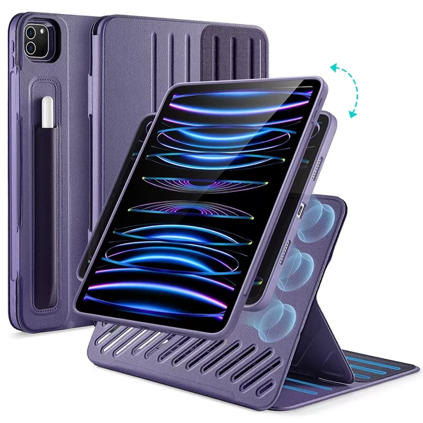 Магнитный чехол-книжка ESR Shift Magnetic с держателем Apple Pencil Purple для iPad Pro 11" M2 (2022) | M1 (2021)