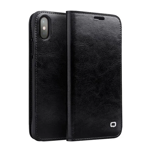 Шкіряний чохол-книжка Qialino Classic Leather Wallet Case Black для iPhone X | XS