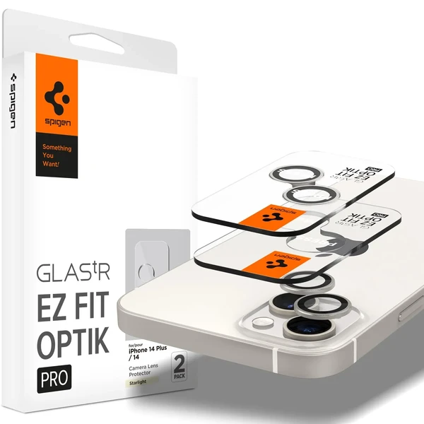 Захисне скло на камеру Spigen Optik Pro Starlight для iPhone 15 | 15 Plus | 14 | 14 Plus (2 шт.)