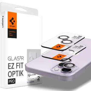 Защитное стекло на камеру Spigen Optik Pro Purple для iPhone 15 | 15 Plus | 14 | 14 Plus (2 шт.) AGL05603 - Фото 1