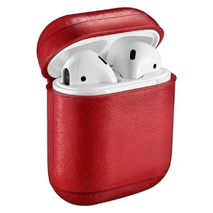 Шкіряний чохол iCarer Vintage Series Red для Apple AirPods  - Фото 1