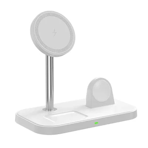 Беспроводная зарядка iLoungeMax 3-in-1 Wireless Charger MagSafe White для iPhone | Apple Watch | AirPods  - Фото 1