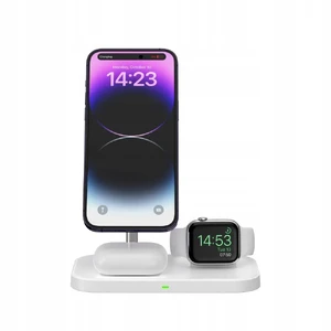 Беспроводная зарядка iLoungeMax 3-in-1 Wireless Charger MagSafe White для iPhone | Apple Watch | AirPods - Фото 3