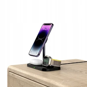 Беспроводная зарядка iLoungeMax 3-in-1 Wireless Charger MagSafe White для iPhone | Apple Watch | AirPods - Фото 6