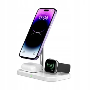 Беспроводная зарядка iLoungeMax 3-in-1 Wireless Charger MagSafe White для iPhone | Apple Watch | AirPods - Фото 5