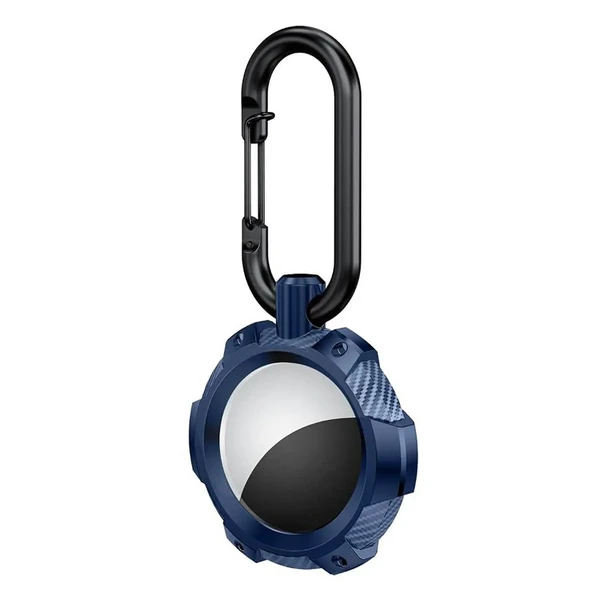 Противоударный чехол с карабином iLoungeMax Anti-Drop Shell Blue для AirTag