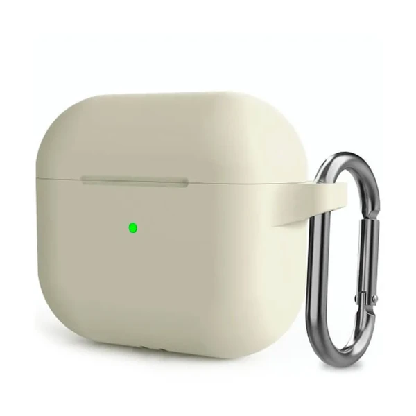 Силіконовий чохол з карабіном iLoungeMax Antique White для AirPods 3 в Сумах