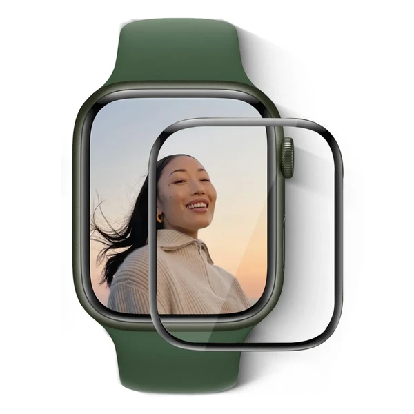 Захисне скло iLoungeMax 3D Tempered Glass Curved Edge для Apple Watch 45mm Series 8 | 7