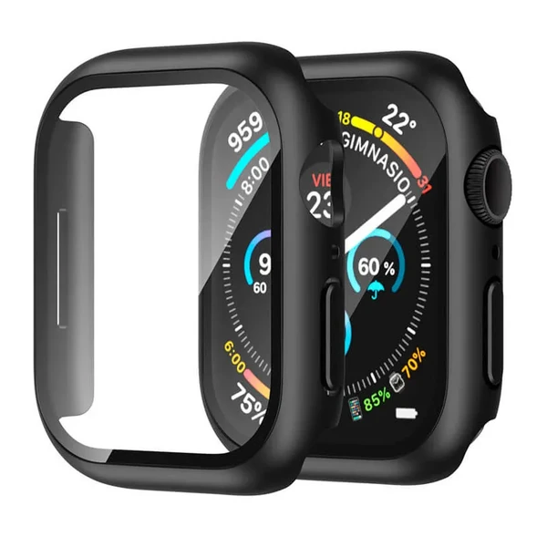 Захисний чохол зі склом iLoungeMax Black Premium Case PC+Glass для Apple Watch 41mm Series 8 | 7