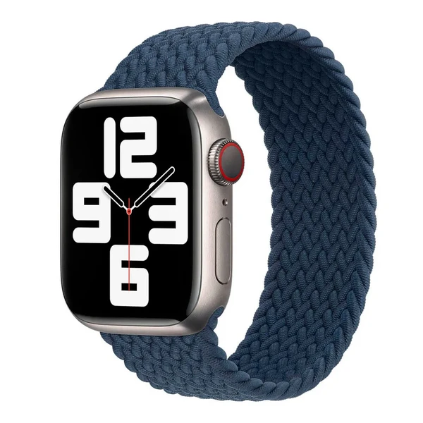Плетеный монобраслет iLoungeMax Braided Solo Loop Abyss Blue для Apple Watch Ultra 49mm | 45mm | 44mm | 42mm Size M OEM в Тернополе