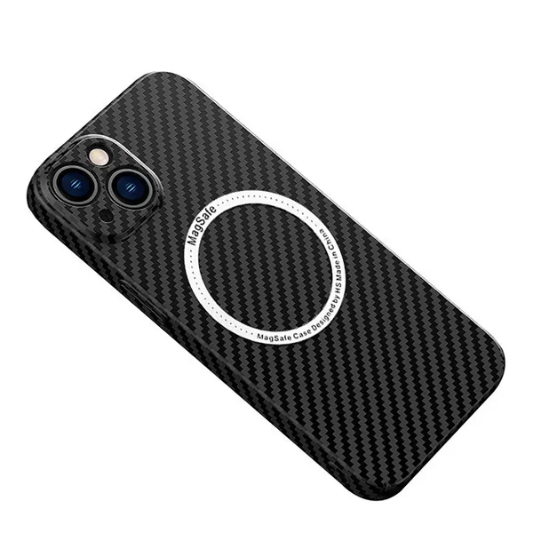 Захисний чохол iLoungeMax Carbon Fiber Pattern Case MagSafe Black для iPhone 13 у Житомирі