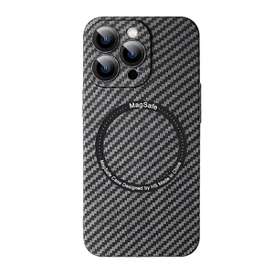 Защитный чехол iLoungeMax Carbon Fiber Pattern Case MagSafe Black для iPhone 13 Pro Max