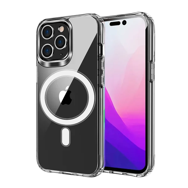 Прозрачный силиконовый чехол iLoungeMax Clear Case with MagSafe для iPhone 14 Pro