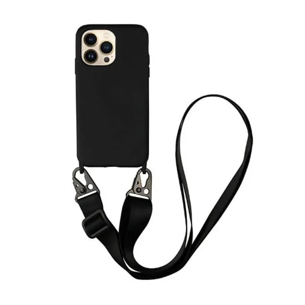 Силиконовый чехол с ремешком iLoungeMax Silicone CrossBody Black для iPhone 13 Pro в Сумах
