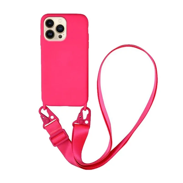 Силиконовый чехол с ремешком iLoungeMax Silicone CrossBody Hot Pink для iPhone 13 Pro в Сумах