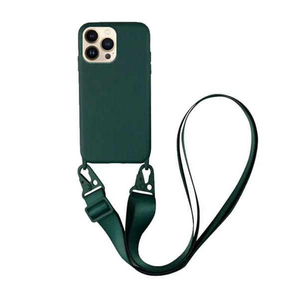 Силиконовый чехол с ремешком iLoungeMax Silicone CrossBody Green для iPhone 13 Pro в Сумах