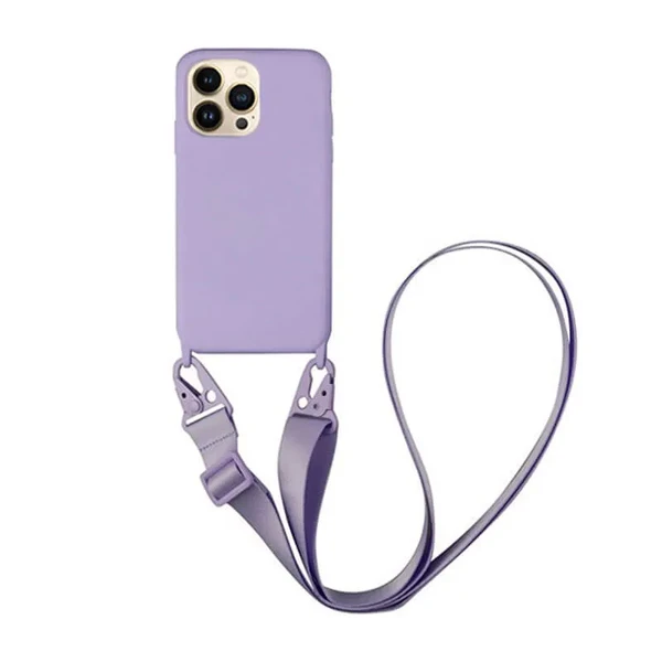 Силиконовый чехол с ремешком iLoungeMax Silicone CrossBody Purple для iPhone 13 Pro в Сумах