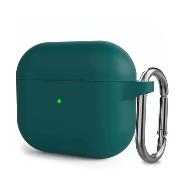 Силіконовий чохол з карабіном iLoungeMax Dark Green для AirPods 3 в Одесі