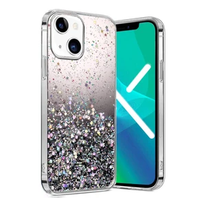 Силіконовий чохол з блискітками iLoungeMax Glitter Silicone Case Black для iPhone 13  - Фото 1