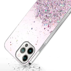Силиконовый чехол с блестками iLoungeMax Glitter Silicone Case Purple для iPhone 13 Pro - Фото 3