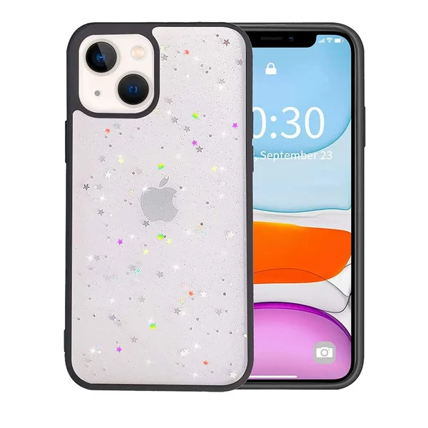 Блискучий чохол із зірками iLoungeMax Glitter Star Black для iPhone 13