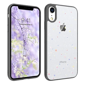 Блестящий чехол со звездами iLoungeMax Glitter Star Black для iPhone XR  - Фото 1