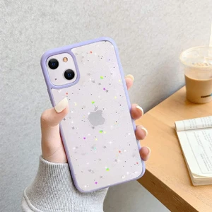 Блестящий чехол со звездами iLoungeMax Glitter Purple для iPhone 13 - Фото 3