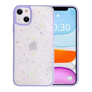 Блискучий чохол із зірками iLoungeMax Glitter Purple для iPhone 13