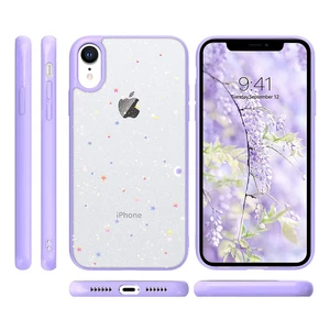 Блискучий чохол із зірками iLoungeMax Glitter Star Purple для iPhone XR - Фото 2