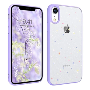 Блискучий чохол із зірками iLoungeMax Glitter Star Purple для iPhone XR  - Фото 1