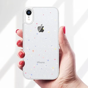 Блестящий чехол со звездами iLoungeMax Glitter Star White для iPhone XR - Фото 4