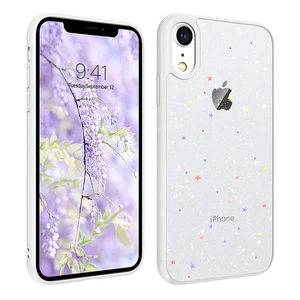 Блестящий чехол со звездами iLoungeMax Glitter Star White для iPhone XR  - Фото 1