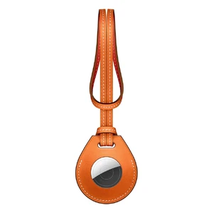 Чохол-петля iLounge Max Bag Charm Orange для AirTag OEM (real leather)  - Фото 1