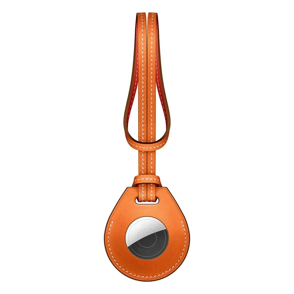 Чохол-петля iLounge Max Bag Charm Orange для AirTag OEM (real leather) в Броварах
