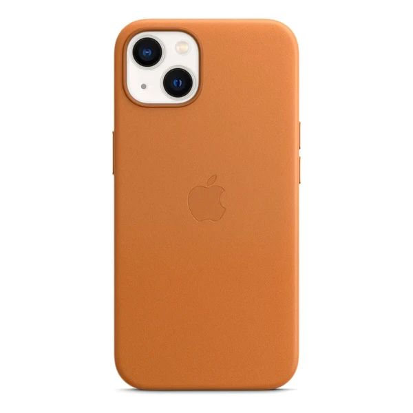 Шкіряний чохол iLoungeMax Leather Case MagSafe Golden Brown для iPhone 13 (з підтримкою анімації) OEM