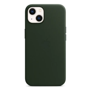 Кожаный чехол iLoungeMax Leather Case MagSafe Sequoia Green для iPhone 13 (с поддержкой анимации) OEM