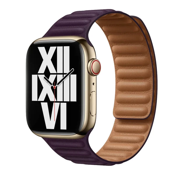 Ремінець iLoungeMax Leather Link Magnetic Dark Cherry для Apple Watch Ultra 49mm | 45mm | 44mm | 42mm (M | L) OEM у Вінниці