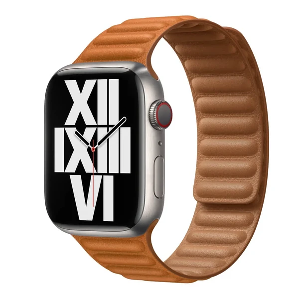 Ремешок iLoungeMax Leather Link Magnetic Golden Brown для Apple Watch 41mm | 40mm | 38mm (S | M) OEM в Николаеве