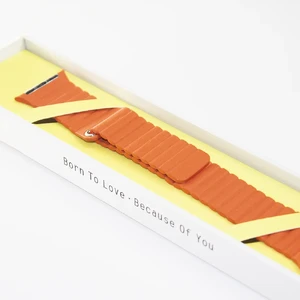 Ремешок iLoungeMax Leather Loop Orange для Apple Watch 41mm | 40mm | 38mm OEM - Фото 5