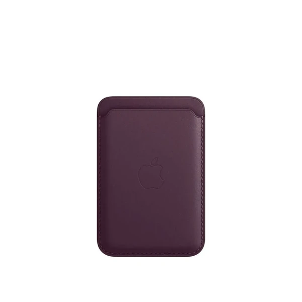 Шкіряний чохол-гаманець iLoungeMax Leather Wallet MagSafe Dark Cherry для iPhone 15 | 14 | 13 | 12 OEM