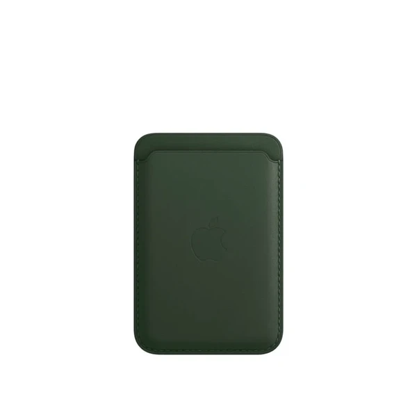 Шкіряний чохол-гаманець iLoungeMax Leather Wallet MagSafe Sequoia Green для iPhone 15 | 14 | 13 | 12 OEM