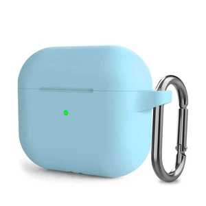 Силиконовый чехол с карабином iLoungeMax Light Blue для AirPods 3