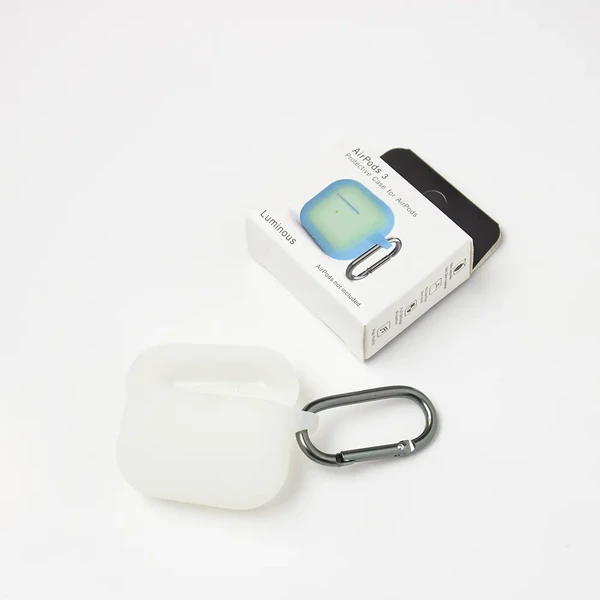 Светящийся силиконовый чехол с карабином iLoungeMax Liminous для AirPods 3