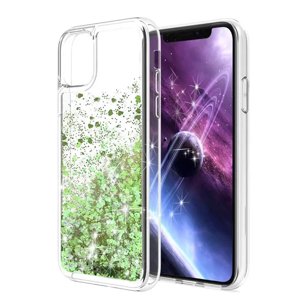 Чохол із рідкими блискітками iLoungeMax Glitter Heart White для iPhone 13 mini