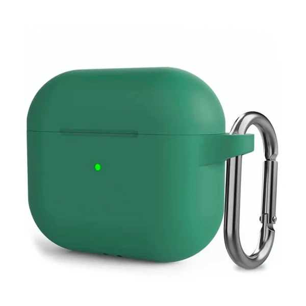 Силиконовый чехол с карабином iLoungeMax Pine Needle Green для AirPods 3