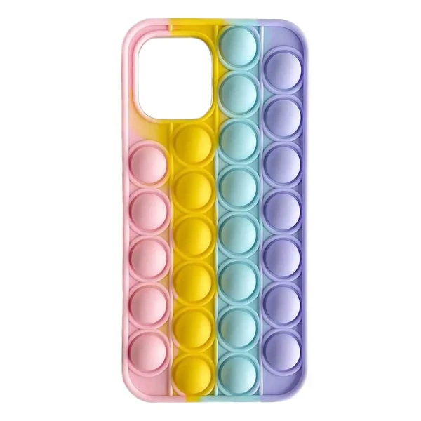 Чохол антистрес Поп-Іт iLoungeMax Pop It Yellow Blue Rainbow для iPhone 12 Pro Max в Ужгороді