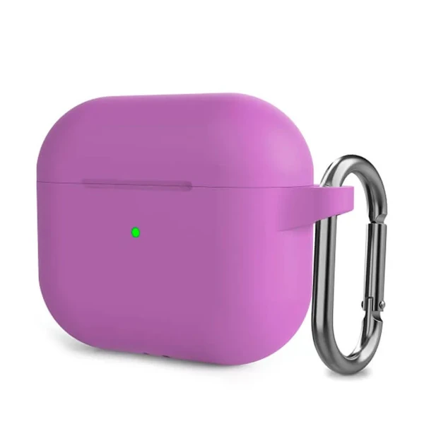 Силиконовый чехол с карабином iLoungeMax Purple для AirPods 3