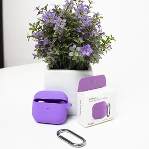 Силіконовий чохол з карабіном iLoungeMax Purple для AirPods 3 - Фото 2
